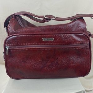 VINTAGE Samsonite Silhouette 2 Burgundy Crossbody Messenger Bag Carry On